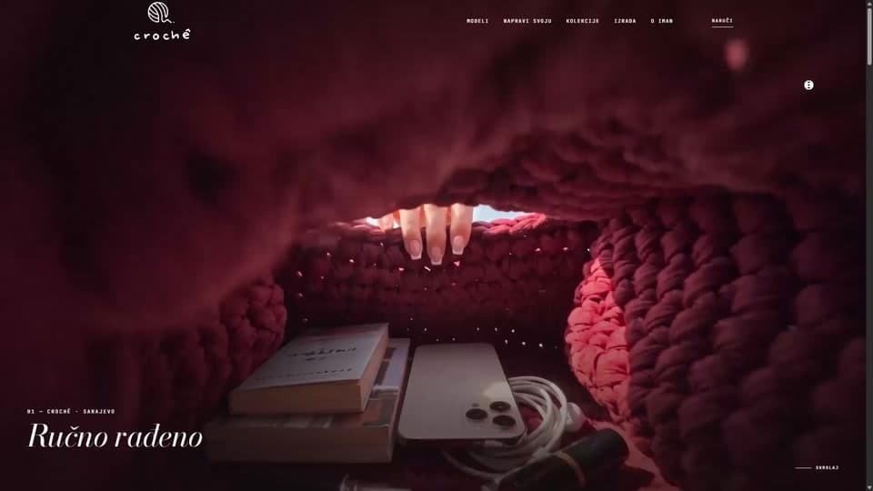 Croché webshop, building a bag in the configurator